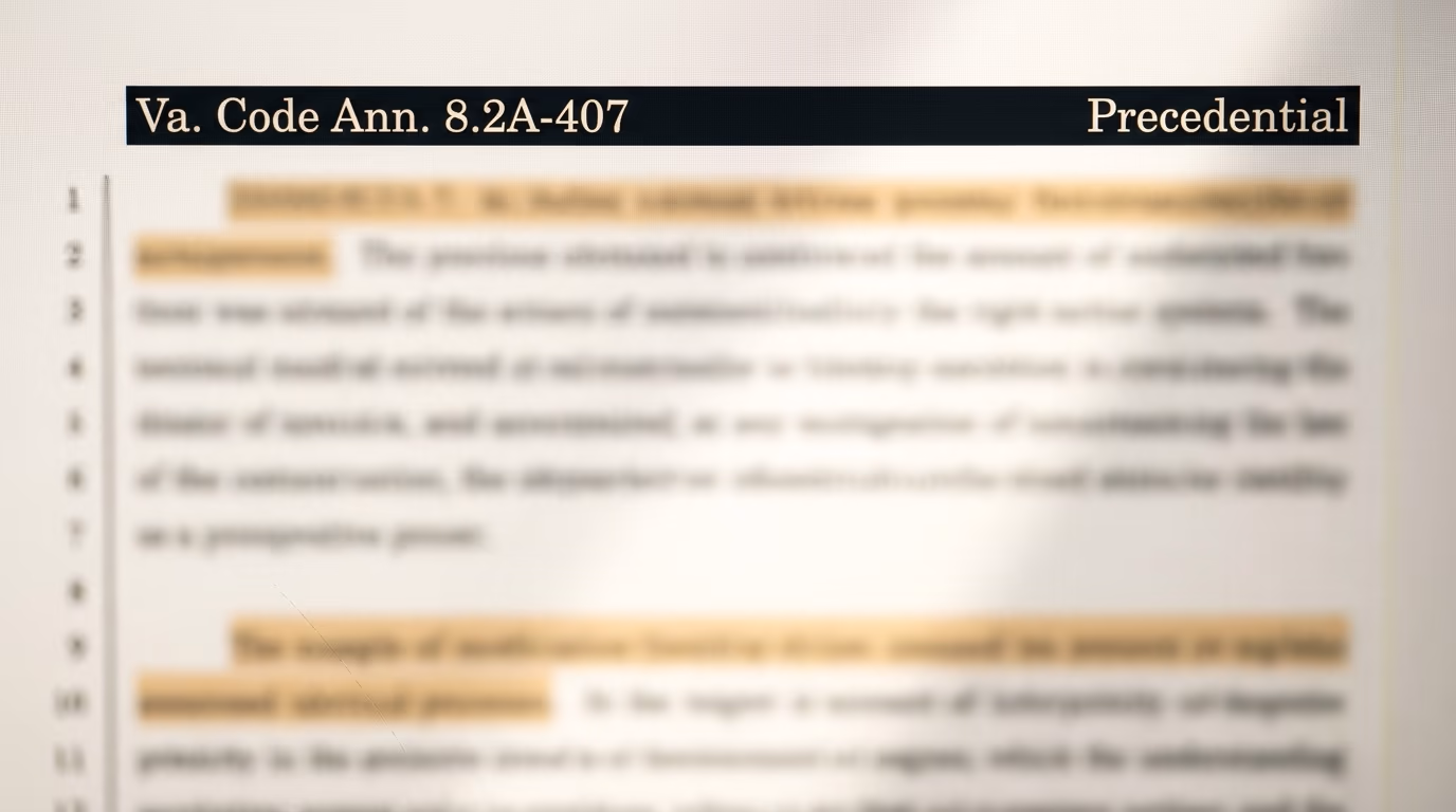 A United States legal citation shown on screen with passages marked
