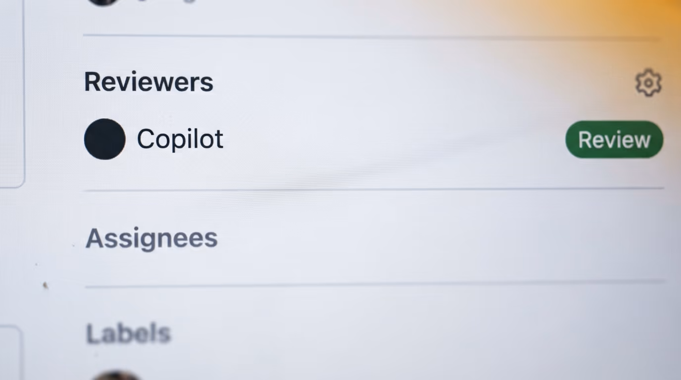 GitHub Copilot code review added to the reviewers list of a pull request