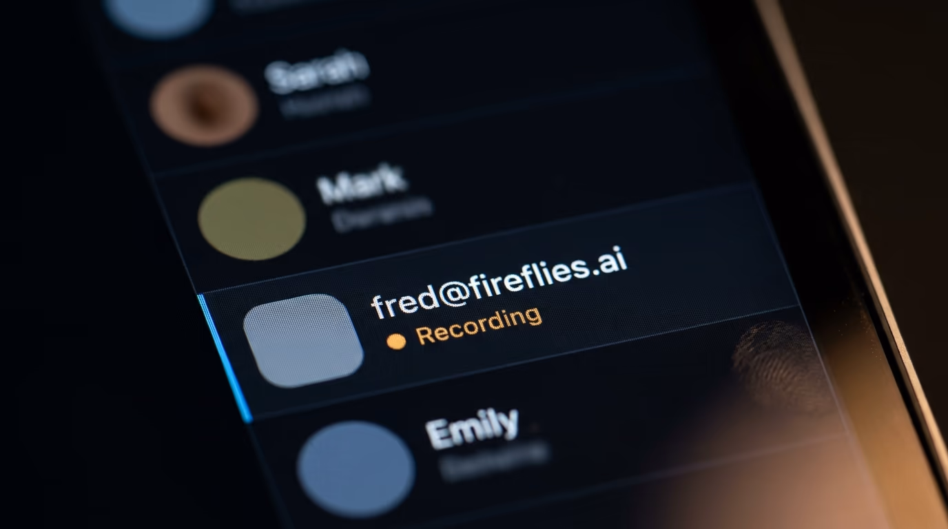A meeting bot named Fred sitting in the participant list of a video call