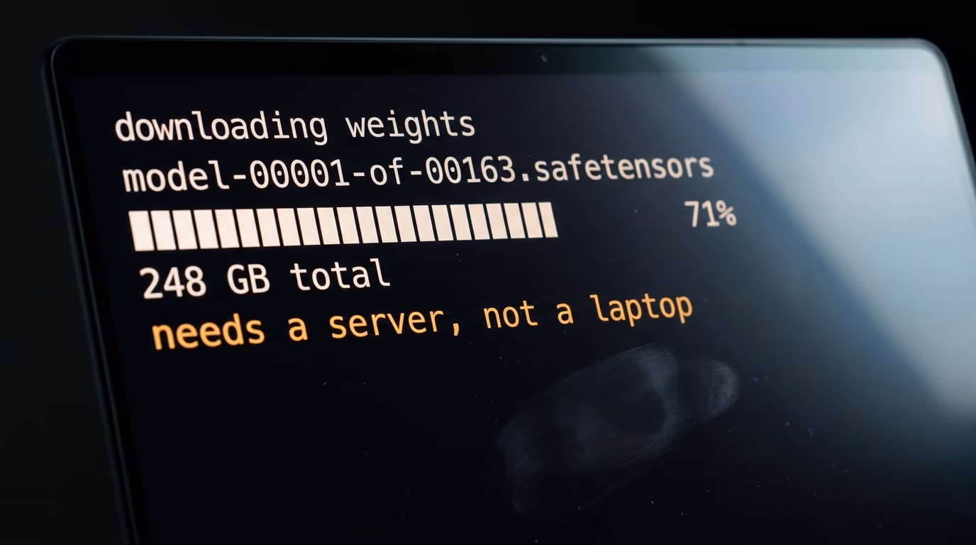 downloading open model weights and the memory a long context model really needs
