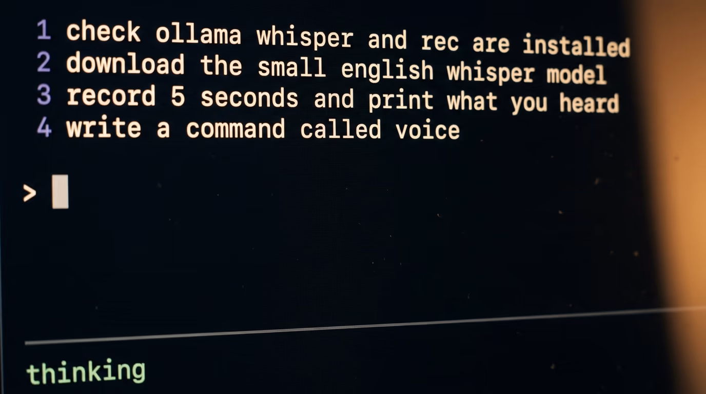 The prompt that builds an AI voice agent, pasted into a coding agent running in a Mac terminal