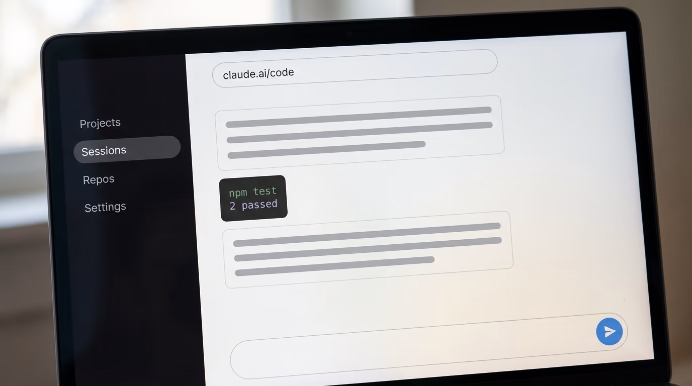 Coding agent running in a browser at claude.ai/code with no local install