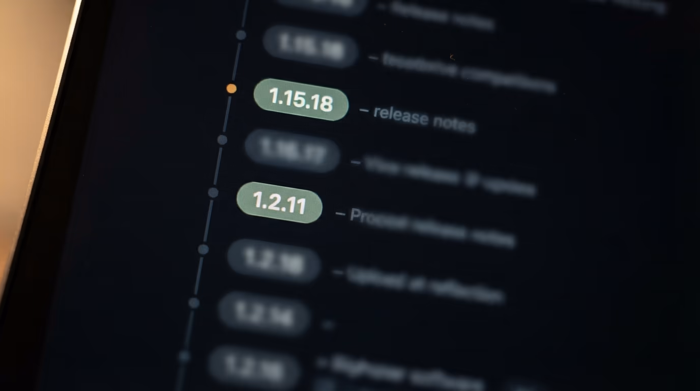 A release history showing the version tags 1.15.18 and 1.2.11