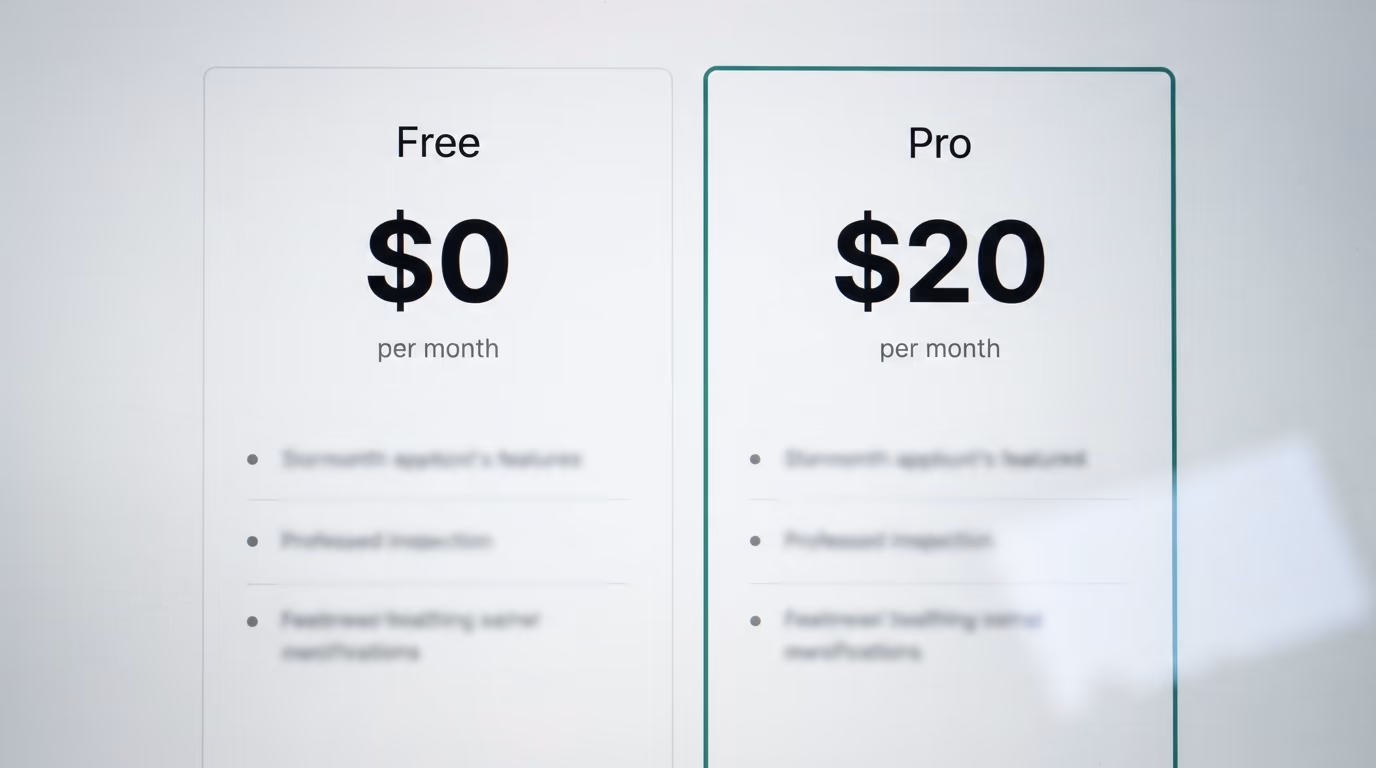 The Deno Deploy pricing page showing the free plan next to the Pro plan