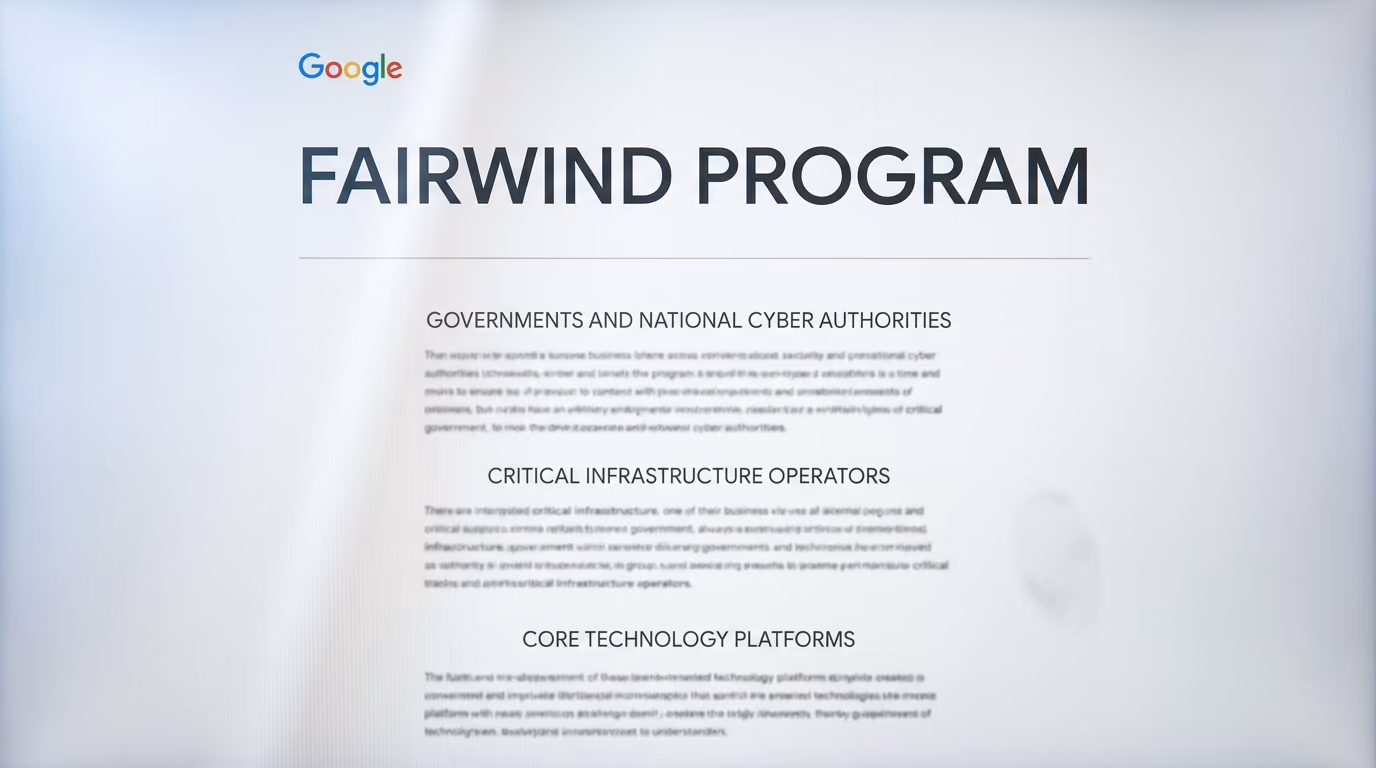 Google's Fairwind Program page listing the three kinds of organization it prioritizes for Gemini 4 Argon access