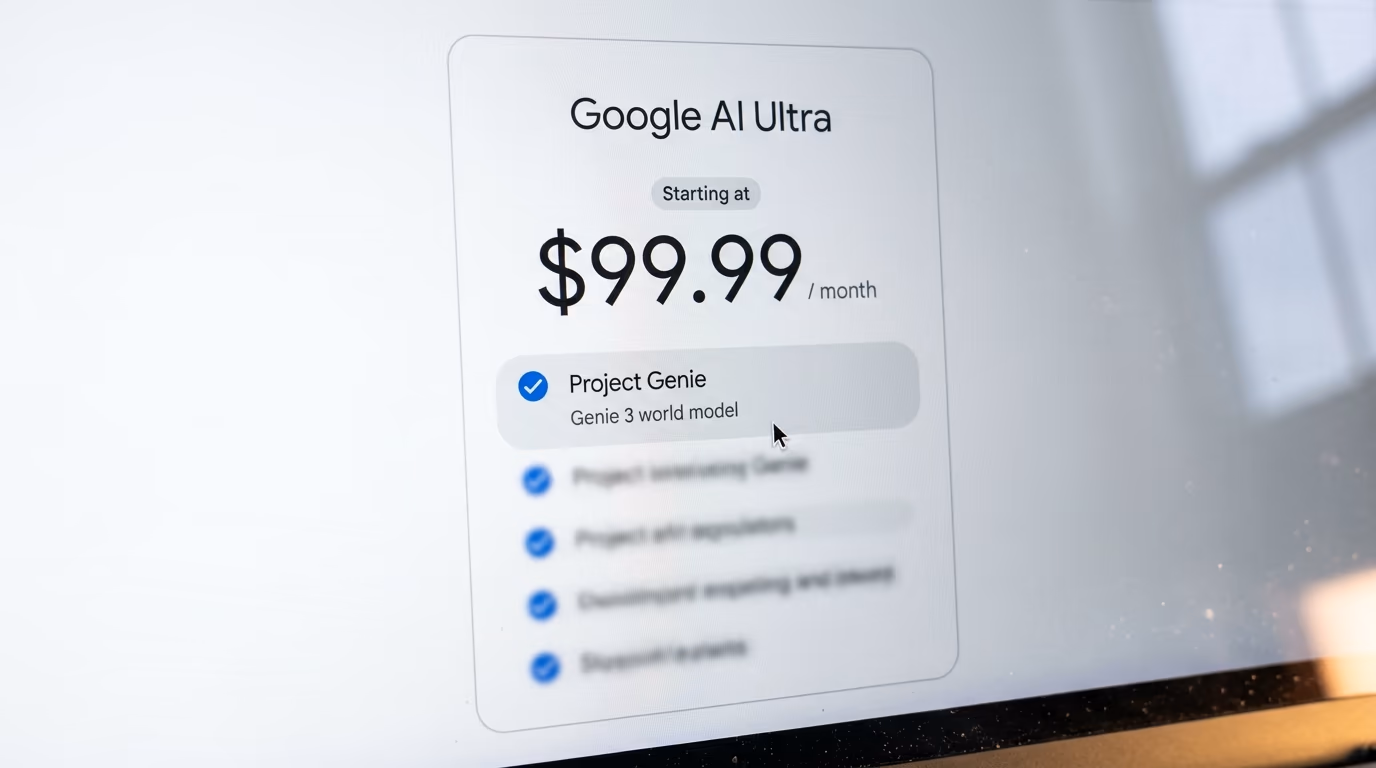 Genie 4 price, the Google AI Ultra plan listing Project Genie and the Genie 3 world model