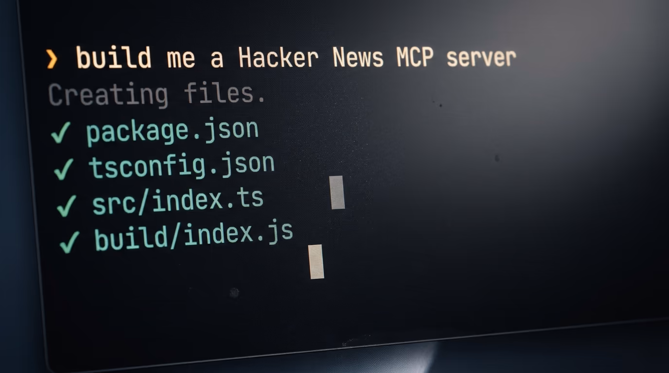 Claude Code session listing the files it created for the MCP server project