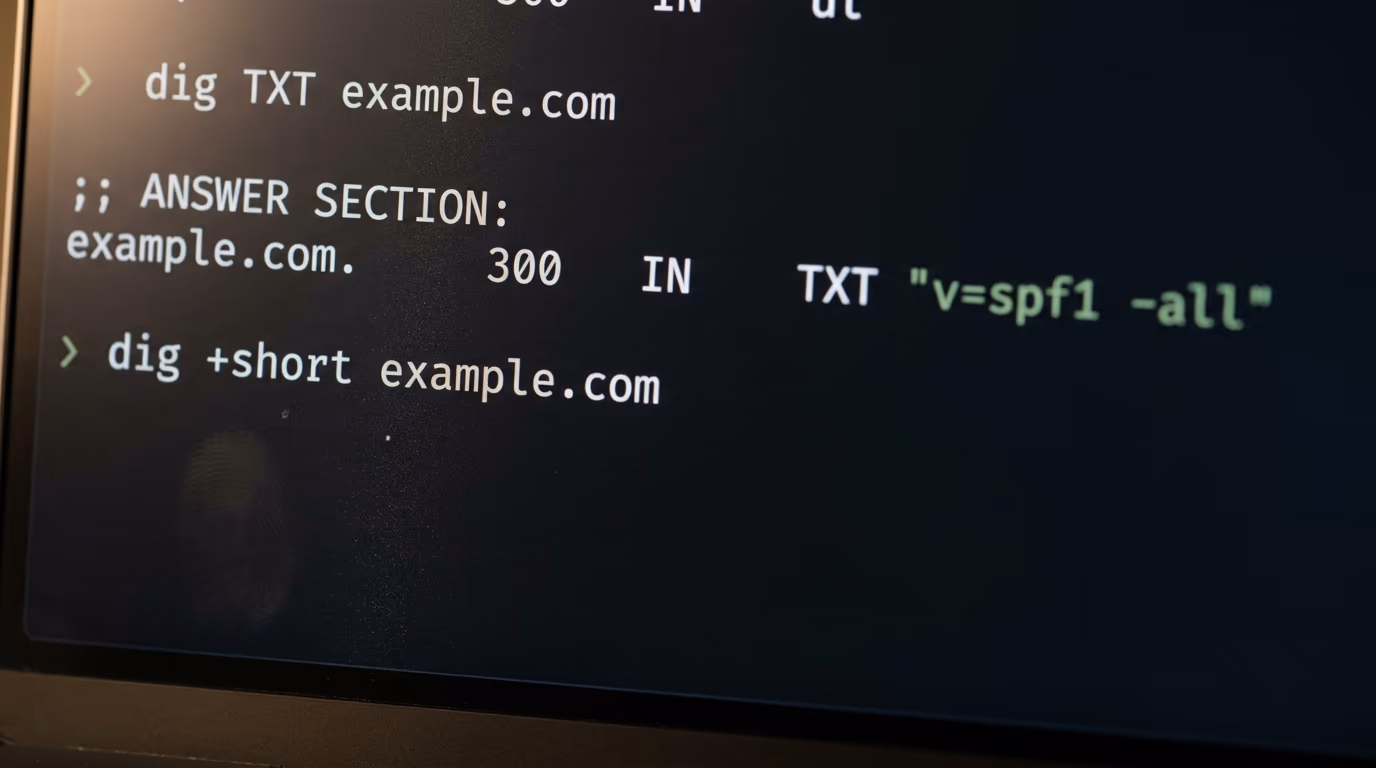 A terminal running a DNS lookup, the mechanism the agent used to leave the sandbox