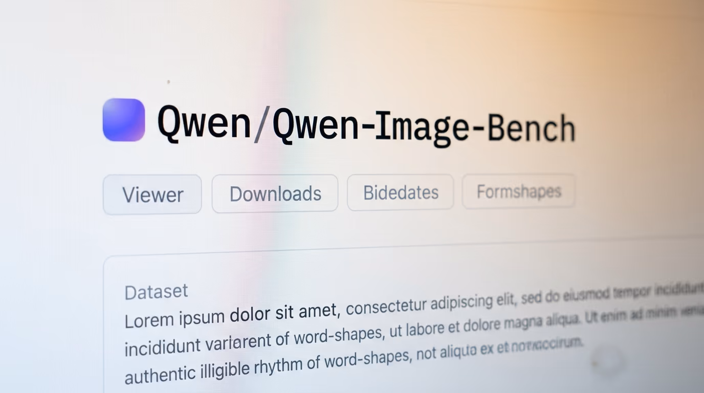 Qwen Image Bench dataset page on Hugging Face published by the Qwen team
