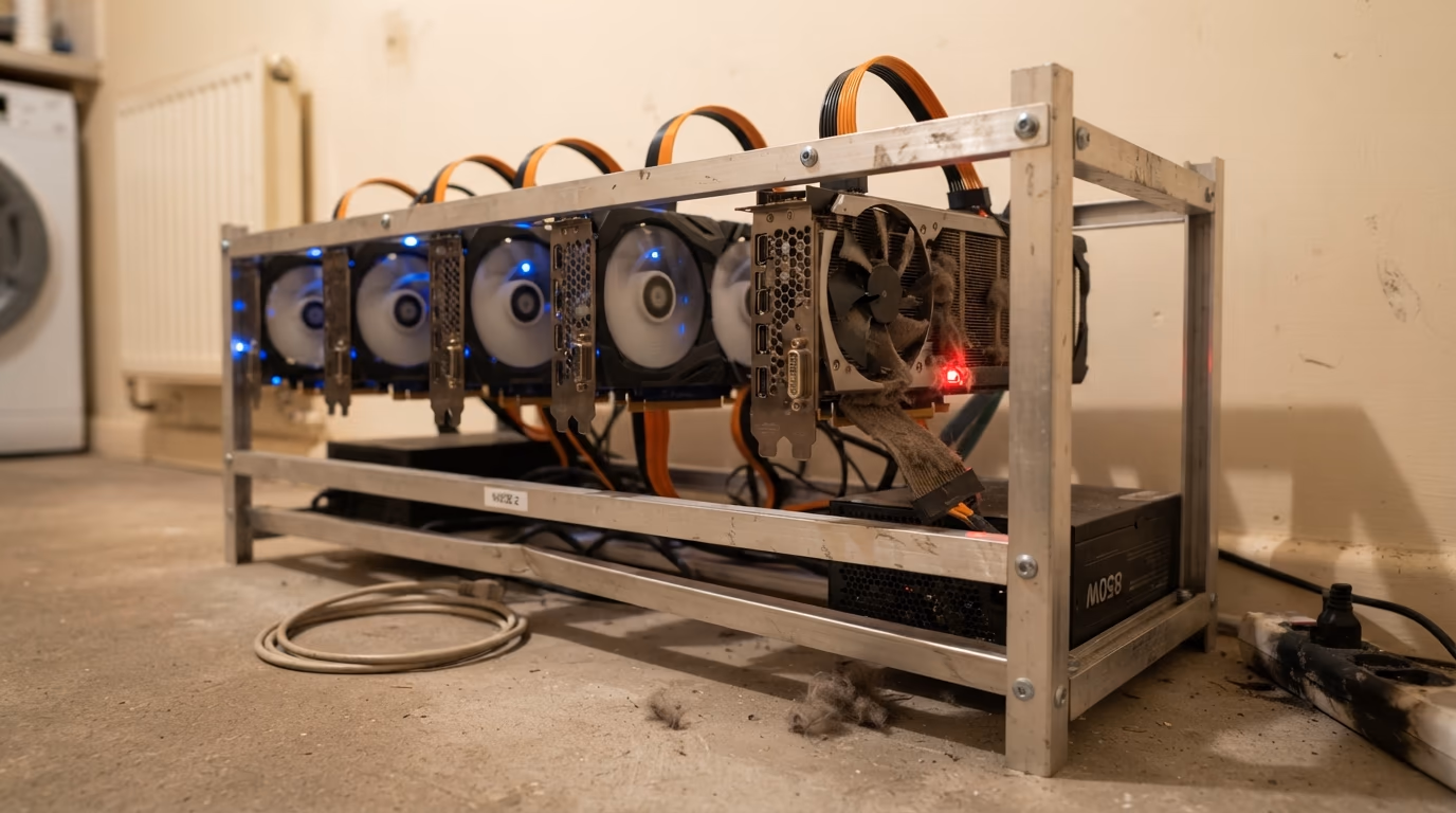 Rented GPU machine failure, an amber fault light on a server GPU rig