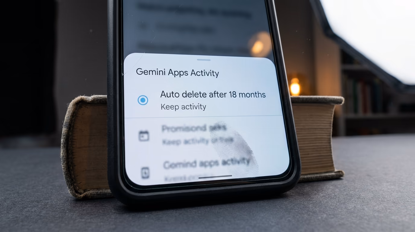 Gemini Apps Activity setting showing chats deleted automatically after 18 months