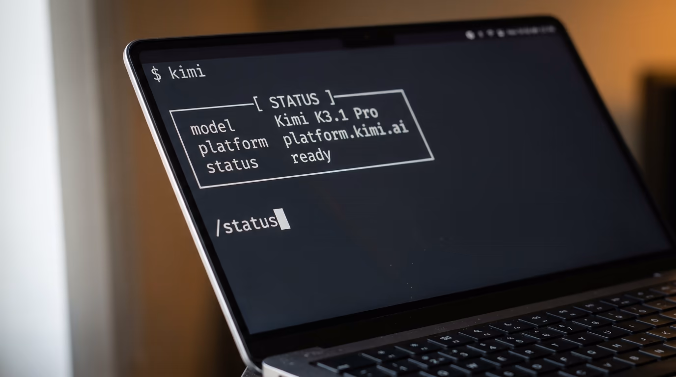 A terminal running the Kimi Code agent on Kimi K3.1 Pro